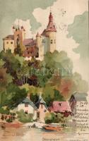 1899 Ottensheim castle litho s: J. König (EB)
