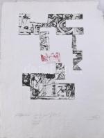 Szőcs Géza (1967-): Altamira. Rézkarc, dombornyomás, papír, jelzett, művészpéldány E.A. I/I számozással. 29,5x21 cm