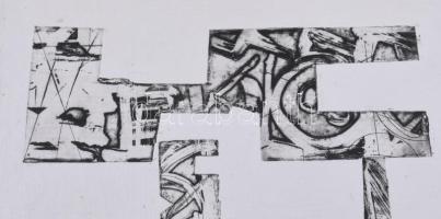 Szőcs Géza (1967-): Altamira. Rézkarc, dombornyomás, papír, jelzett, művészpéldány E.A. I/I számozás...