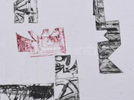 Szőcs Géza (1967-): Altamira. Rézkarc, dombornyomás, papír, jelzett, művészpéldány E.A. I/I számozás...