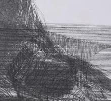 Varga Gedő Zalán Zoltán (-): Terek 4, 2005. Litográfia, papír, jelzett, művészpéldány EA I/II számoz...