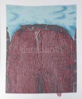 Kiss Ilona (1955-): "Ma (heute)", 2006. Szitanyomat, papír, jelzett. Művészpéldány E.A. IV./VII. számozással. 65x60 cm