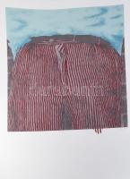 Kiss Ilona (1955-): "Ma (heute)", 2006. Szitanyomat, papír, jelzett. Művészpéldány E.A. IV...