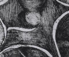 Kőszeghy Csilla (1977-): Belül, 2001. Cinkkarc, papír, jelzett, művészpéldány E.A. XV/II. számozássa...