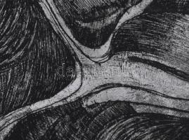 Kőszeghy Csilla (1977-): Belül, 2001. Cinkkarc, papír, jelzett, művészpéldány E.A. XV/II. számozássa...