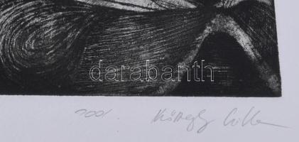 Kőszeghy Csilla (1977-): Belül, 2001. Cinkkarc, papír, jelzett, művészpéldány E.A. XV/II. számozássa...