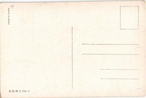 Pipázó férfi kötögető asszonnyal és kutyával / Men smoking a pipe next to a knitting lady with dog. ...