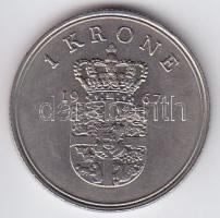 Dánia 1967. 1K "Frederik IX." elcsúszott nyomással! T:2-