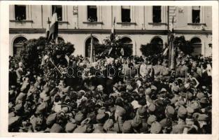 1940 Máramarossziget, Sighet, Sighetu Marmatiei; bevonulás / entry of the Hungarian troops (EK)