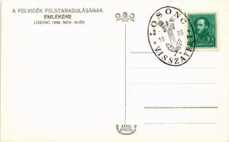 1938 Losonc, Lucenec; bevonulás / entry of the Hungarian troops + "1938 Losonc visszatért"...