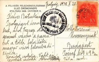 1938 Ipolyság, Sahy; bevonulás. A Felvidék felszabadulásának első örömünnepe Ipolyság 1938. október ...