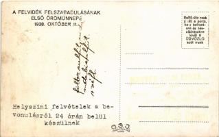 1938 Ipolyság, Sahy; bevonulás. A Felvidék felszabadulásának első örömünnepe 1938. október 11. / ent...