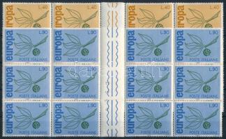 Olaszország 1965 Europa CEPT ívközéprészes 12-es tömbök