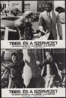 cca 1989 előtt készült, "Tibbs és a szervezet" című amerikai film jelenetei és szereplői, 8 db vintage produkciós filmfotó (vitrinfotó, lobbyfotó) ezüst zselatinos fotópapíron, a használatból eredő (esetleges) kisebb hibákkal, 18x24 cm