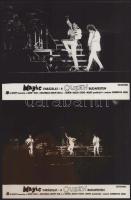 cca 1989 előtt készült, "Magic -varázslat- a QUEEN Budapesten" című magyar film jelenetei és szereplői, 8 db vintage produkciós filmfotó (vitrinfotó, lobbyfotó) ezüst zselatinos fotópapíron, a használatból eredő (esetleges) kisebb hibákkal, egy kép barnás foltokkal, 18x24 cm