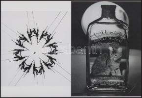 cca 1952 Weegee (korábban Arthur (Usher) Fellig (1899-1968) amerikai fotográfus trükkös felvételei, 2 db modern nagyítás, jelzés nélkül, 21x15 cm