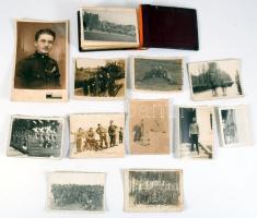 ca 1930-1942 Kb 40 db érdekes katonai fotó, magyar és csehszlovák katonák, síelők, romos városok, stb
