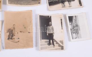 ca 1930-1942 Kb 40 db érdekes katonai fotó, magyar és csehszlovák katonák, síelők, romos városok, st...