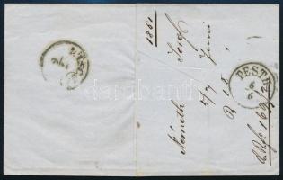 1861 5kr + 10kr levélen "HOLD.M.VÁSÁRHELY" - Kassa