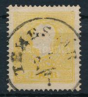 1858 2kr II. tipus centrált bélyeg "TEMESVÁR" (papírelvékonyodás / thin paper)