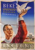 cca 1936-1955 össz. 6 db plakát (A Nagy sápadt főnök, Hazafis Népfront, Ipari Kiállítás és Vásár Mis...