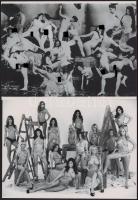 1900 és 1980 "Hölgyek és urak kavalkádja", szolidan erotikus felvételek, 2 db modern nagyítás, jelzés nélkül, 15x21 cm