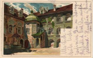 Graz Landhaus litho artist signed (EK)