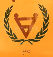 Gönczi-Gebhardt Tibor (1902-1994): Rokkantak napja, 1981. Plakát, papír, jelzett a plakáton, felteke...