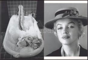 cca 1958 Marilyn Monroe (korábban Norma Jeane) (1926-1962) amerikai színésznő és fotómodell, 2 db modern nagyítás, jelzés nélkül, 21x15 cm