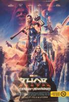 2022 Thor, szerelem és mennydörgés c. mozifilm filmplakát, papír, jelzés nélkül, feltekerve, kisebb gyűrődésekkel, apró lapszéli szakadásokkal, 98x68 cm