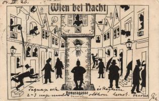 Vienna Novaragasse at night silhouettes (EK)