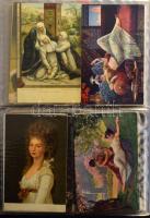 ~140 db festmény reprodukciós képeslap 2 db 80 férőhelyes képeslap berakóban közte sok Stengel, olaj...