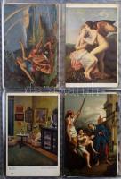 ~140 db festmény reprodukciós képeslap 2 db 80 férőhelyes képeslap berakóban közte sok Stengel, olaj...