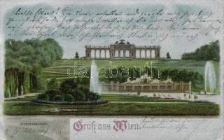Vienna Schönbrunn Park litho