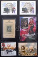 157 db modern blokk, kisív, teljes ív, jobbakkal, házi készítésű albumban