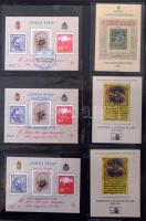 157 db modern blokk, kisív, teljes ív, jobbakkal, házi készítésű albumban