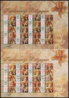 2004/2007 Karácsony bélyegem - Angyalkák (I.) + (II.) promóciós teljes ív elsőnapi bélyegzéssel (24.500)