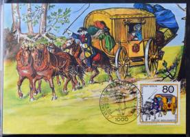 100 férőhelyes levél / FDC berakó benne több mint 80 német CM, FDC, alkalmi küldemény