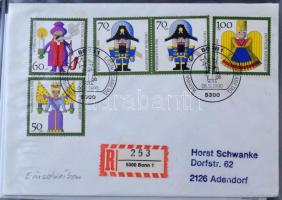 100 férőhelyes levél / FDC berakó benne több mint 80 német CM, FDC, alkalmi küldemény