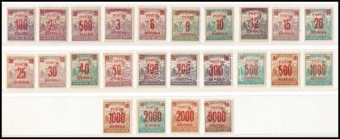 1921/1925 Kisegítőportó sor (**10.000) (10K/2,5K falcos / hinged)