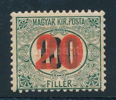 1915 Kisegítő portó 20f/100f (MBK 41) Leitold garanciajelzéssel (18.000)