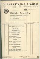 1941 Bp., Thiergärtner &amp; Stöhr Központi Fűtés és Egészségügyi Berendezések felszerelése költ...