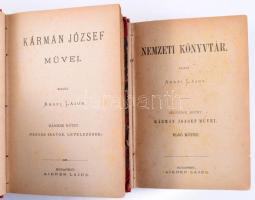 Kármán József művei I.II. kötet. Kiadja: Abafi Lajos. Nemzeti Könyvtár XII-XIII. kötet. Bp., 1880, Aigner Lajos, Wilckens F.C. és Fia-ny. Korabeli aranyozott félvászon kötésben