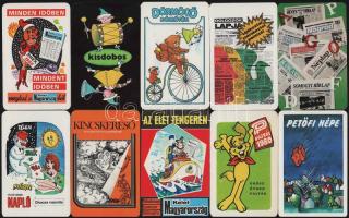 1978-1992 10 db újságokkal kapcsolatos kártyanaptár