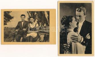 Színészek, előadóművészek 47 db nagyrészt használatlan képeslap az 50-es évekből