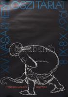 1967 Vásárhelyi Őszi Tárlat, Tornyai János Múzeum. Plakát, ofszet, papír. Offset Nyomda. Hajtásnyomokkal. Lapszéli apró szakadásokkal. Feltekerve. 82×57 cm