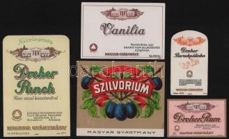 4 db Dreher + 1 db Szilvorium címke
