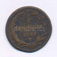 1781B 1/2kr Cu "II. József" T:F Huszár: 1897., Unger III.: 1338.a