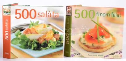 Susannah Blake: 500 finom falat. + 500 saláta. Ford.: Gáti Anna. [Bp.], 2008-2010, Geopen. Angol nyelven. Gazdag képanyaggal illusztrált. Kiadói kemény-kötés, kiadói papír védőborítóban.