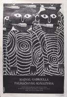 1969 Hajnal Gabriella faliszőnyeg kiállítása, Bp. Kiállítási plakát, papír, Kossuth Nyomda. Lengyel jelzéssel a plakáton. Hajtásnyomokkal. Feltekerve. 80×56,5 cm